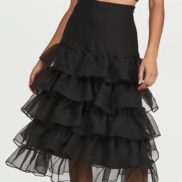 Cynthia Rowley Black Layered Skirt - Picture 5 of 5